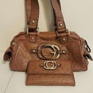 Brown G by Guess Satchel Purse and Wallet